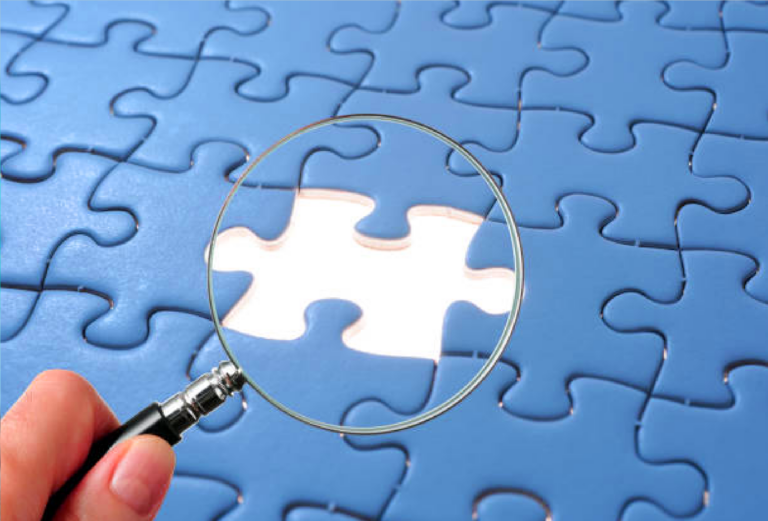 This image illustrates the process of uncovering hidden health imbalances. The magnifying glass represents investigative analysis, while the missing puzzle piece signifies the missing link in achieving optimal well-being. Through a science-based, personalized approach, we help identify and address the underlying causes of gut and metabolic health challenges, leading to lasting transformation.